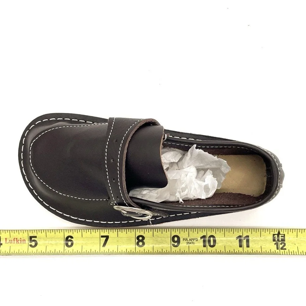 Bear Feet MNK CHS Monk Strap Dark Brown Leather Kid's Shoes Size 9 DSWB